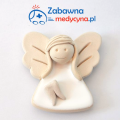 Magnes ceramiczny - aniołek dentystka, upominek dla dentystki, aniołek dla stomatologa, magnes dentystka, magnes dla stomatologa, magnes medyczny