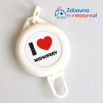 Biały ski-pass I LOVE MIDWIFERY