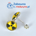Kolczyki dla Technika RTG, kolczyki promieniowanie, znak promieniowania, biżuteria medyczna, biżuteria dla technika RTG, oryginalne kolczyki dla medyka