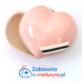 Ceramiczne serduszko z czepkiem pielęgniarskim, prezent dla pielęgniarki, gadżet dla pielęgniarki, upominek dla pielęgniarki, pudełeczko na skarby.