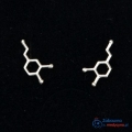 DOPAMINA kolczyki optymistki sztyft dla Pani Psycholog ze srebra 925 biżuteria dopamina biżuteria molekularna hormon hormon szczęścia farmaceuta psycholog logopeda hormony chemia kolczyki optymisty psychoterapeutka prezent