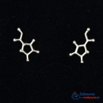 WITAMINA C kolczyki molekularne na sztyfcie ze srebra 925