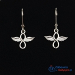 NIESKOŃCZONOŚĆ anioł kolczyki nadziei srebro 925