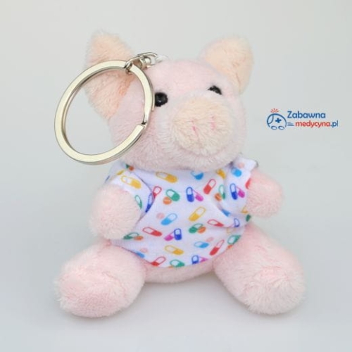 Pluszowy brelok - świnka pielęgniarka studentka pielęgniarstwa maskotka plusowa dla pielęgniarek nurse gift super hit świnka pigulinka do plecaka dla pielęgniarski studentki pielęgniarstwa do torby do szpitala do breloka do kluczy miś maskotka misiek