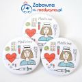 Przypinka z serii ZABAWNA MEDYCYNKA z pielęgniarką, przypinka dla pielęgniarki, przypinka dla medyka, gadżet medyczny