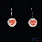 Kolczyki dla medyczki SERCE EKG idealne do pracy