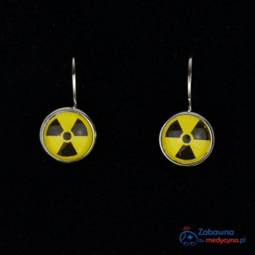 kolczyki radiologiczne kolczyki dla radiologów biżuteria radiologiczna biżuteria radio radiologiczny radiologia radiologiczny kolczyki dla Pani Radiolog kolczyki radiologiczne kolczyki znak promieniowania znak promieniować prezenty