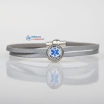 Minimalistyczna bransoletka z rzemieni OPIEKUN MEDYCZNY