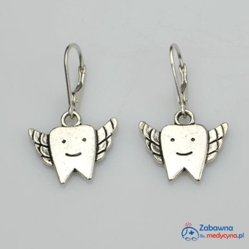 Kolczyki ząbek higienistka stomatologiczna, kolczyki ząb, kolczyki ząbek, kolczyki dla higienistki stomatologicznej, design gabinet stomatologiczny, prezent higienistka szkoła, prezent przyszła dentystka, prezent studentka stomatologii