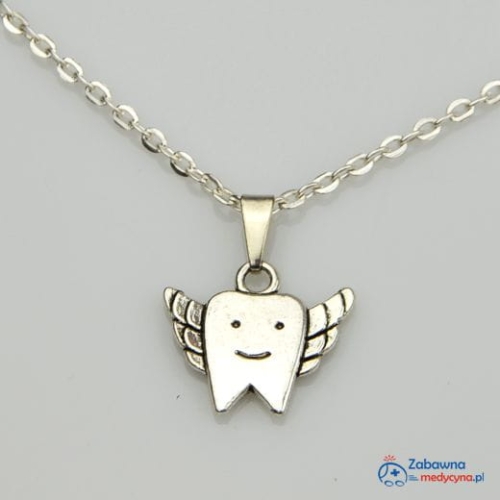 Naszyjnik ząbek higienistka stomatologiczna, ząb, ząbek, stomatologia, gabinet stomatologiczny, design stomatologia, naszyjnik z ząbkiem, naszyjnik dla higienistki stomatologicznej, fajny stomatolog prezent mini