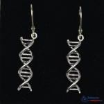 DNA kolczyki autorskie z kodem genetycznym srebro 925