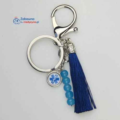 Brelok medyczny ESKULAP z chwostem, brelok dla medyka do kluczy, medyczny brelok do torebki eskulap znak medyczny eskulapem studia medyczne medyk medycyny medycynka studenci medycyny studia pielęgniarstwo pielęgniarka