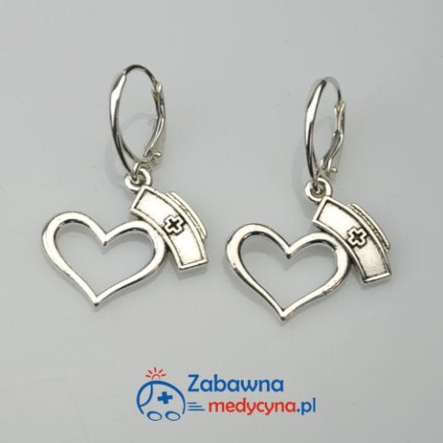 Kolczyki SERCE PIELĘGNIARKI