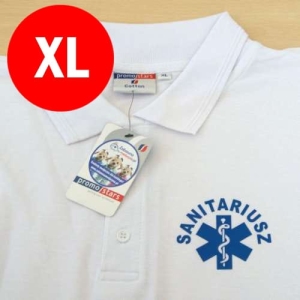 BAZAREK - Polo SANITARIUSZ XL białe