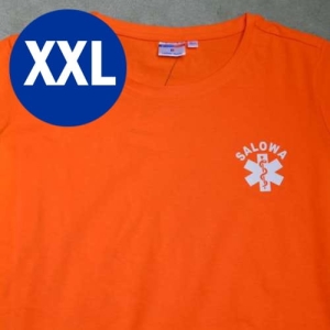 BAZAREK - T-shirt damski SALOWA nadruk na rękawie