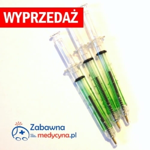 WYPRZEDAŻ - Długopis strzykawka zielona