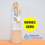 Duży ceramiczny anioł dla pani ortopedy