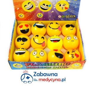 Piłka wodna (a'la antystres) ze światłem - buźki