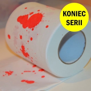 Zakrwawiony papier toaletowy