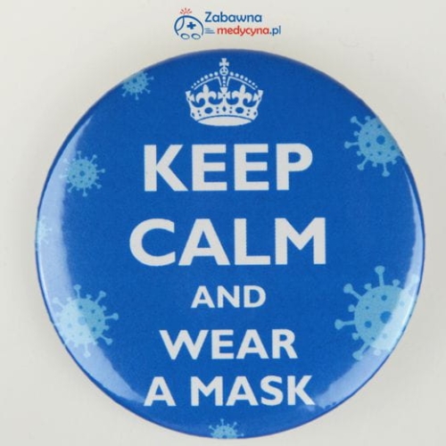Przypinka KEEP CALM AND WEAR A MASK