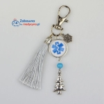 Brelok ESKULAP śnieżynka i choinka