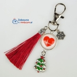 Brelok SERCE EKG edycja świąteczna