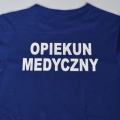 T-shirt z długim rękawem dla opiekuna medycznego. Kolor chabrowy (05). Odzież dla opiekunów medycznych
