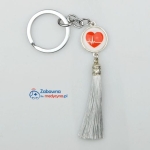 Brelok z chwostem SERCE EKG