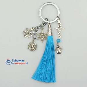 Brelok zimowy medyczny puls serca z chwostem wersja zimowa
