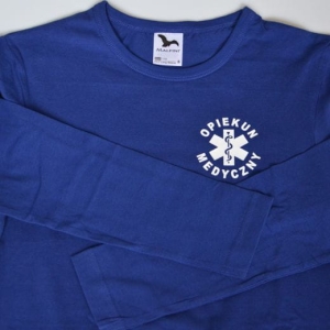 BAZAREK - Koszulka long męska OPIEKUN MEDYCZNY eskulap