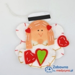 Wiszący filcowy aniołek pielęgniarka