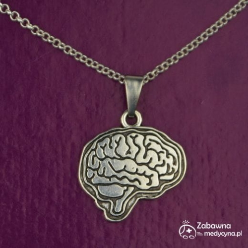 Naszyjnik mózg studentka medycyny, mózg, ludzki mózg, ludzki organ, ludzkie organy, anatomia, zabawna medycyna, naszyjnik z mózgiem, naszyjnik studentki kierunków medycznych, medyczny akademik
