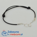 Bransoletka sznurkowa SEROTONINA srebro 925 biżuteria medyczna psychiatra psycholog psycholożka prezent serotonina srebro 925 bransoletka z serotoniną oddział psychiatrii podziękowanie biżuteria molekularna hit super tania