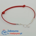 Bransoletka sznurkowa SEROTONINA srebro 925 biżuteria medyczna psychiatra psycholog psycholożka prezent serotonina srebro 925 bransoletka z serotoniną oddział psychiatrii podziękowanie biżuteria molekularna hit super tania