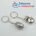 Zestaw breloków anatomicznych: mózg + serce, brelok anatomiczny zestaw na prezent hit medyk, super zestaw dla medyka dla przyszłego studentka medycyny, matura z biologii fajny gadżet medyczny