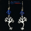 Kolczyki NEURON i SWAROVSKI bicone sapphire srebro 925 genetyka neuron DNA kolczyki kolczyki medyczne medyczne kolczyki kolczyki svarovski kolczki swarowski kolczyki srebro 925 elegancka biżuteria medyczna kolczyki przewodnictwo nerwowe