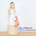 Ceramiczny anioł pielęgniarka, anioł dla pielęgniarki, figurka pielęgniarka, pielęgniarka pediatryczna, prezent dla pielęgniarki, pielęgniarka pediatryczna, pielęgniarka dziecięca, pielęgniarka pediatria, pielęgniarka miś, pielęgniarka małe dzieci