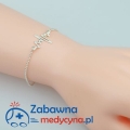biżuteria dla Lekarki-biżuteria medyczna-biżuteria sznurek srebro EKG- biżuteria EKG-linia życia-linia EKG-linia serca-elektrokardiogram-bransoletka dla Pani Doktor-bransoletka Pielęgniarka- sklep zabawna medycyna
