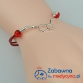 Bransoletka sznurkowa SEROTONINA srebro 925 biżuteria medyczna psychiatra psycholog psycholożka prezent serotonina srebro 925 bransoletka z serotoniną oddział psychiatrii podziękowanie biżuteria molekularna hit super tania