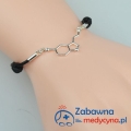 Bransoletka sznurkowa SEROTONINA srebro 925 biżuteria medyczna psychiatra psycholog psycholożka prezent serotonina srebro 925 bransoletka z serotoniną oddział psychiatrii podziękowanie biżuteria molekularna hit super tania