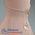 Bransoletka EKG linia życia dla Lekarki i kryształ (crystal) srebro 925