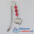 Zakładka medyczna do książki MÓZG rodonit, zakładka dla neurologa, zakładka student medycyny, zakładka dla psycholog, medyczne zakładki do książki psychiatra, zakładka z mózgiem kamień naturalny hit prezent Walentynki