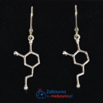 DOPAMINA kolczyki z neuroprzekaźnikiem srebro 925