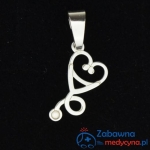 Zawieszka lekarki STETOSKOP SERDUSZKO srebro 925