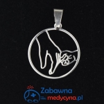 Zawieszka położnej DŁONIE srebro 925