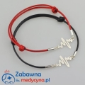 biżuteria dla Lekarki biżuteria medyczna biżuteria sznurek srebro EKG biżuteria EKG linia życia linia EKG linia serca elektrokardiogram bransoletka dla Pani Doktor prezent Mama bransoletka Pielęgniarka zabawna medycyna