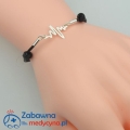 biżuteria dla Lekarki biżuteria medyczna biżuteria sznurek srebro EKG biżuteria EKG linia życia linia EKG linia serca elektrokardiogram bransoletka dla Pani Doktor prezent Mama bransoletka Pielęgniarka zabawna medycyna