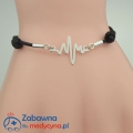 biżuteria dla Lekarki biżuteria medyczna biżuteria sznurek srebro EKG biżuteria EKG linia życia linia EKG linia serca elektrokardiogram bransoletka dla Pani Doktor prezent Mama bransoletka Pielęgniarka zabawna medycyna
