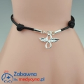 Bransoletka sznurkowa ANIOŁ NIESKOŃCZONOŚĆ srebro 925 biżuteria medyczna aniol nowość 2022 medyczne nowości 2022 biżuteria na urodziny dla Lekarza prezent Pielęgniarka Opiekunka Uniwersalna Bransoletka kobieca Ratowniczka