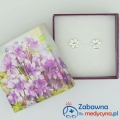 Kolczyki sztyfty ŁAPKA z kryształkami PRECIOSA dla weterynarza srebro 925 kolczyki weterynaryjne dla Pani Weterynarz dla kobiety kochającej zwierzęta idealne na prezent urodzinowy lub na Boże Narodzenie prezent Mama WET Dzień MATKI